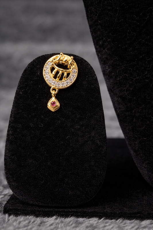 Gold Plated Pendant Set (Necklace + Earrings)