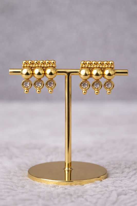 Royal Beaded 1gm Gold Plated Necklace Set