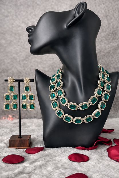 Necklace Set with Statement Earrings & Maang Tikka