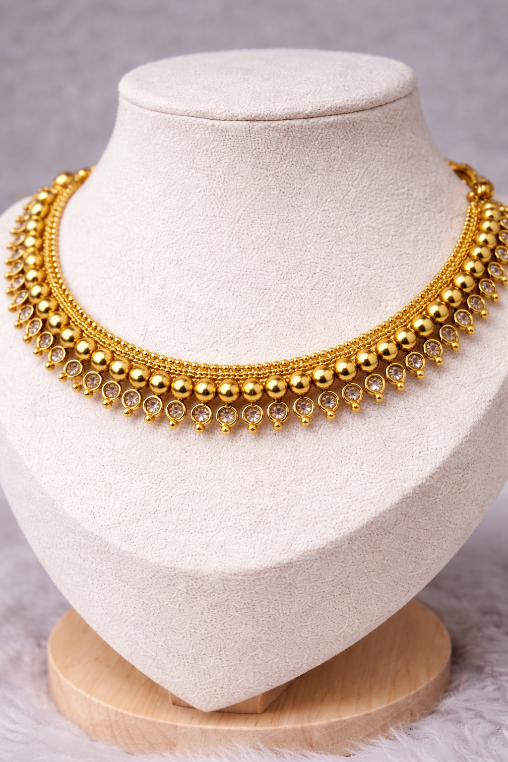 Royal Beaded 1gm Gold Plated Necklace Set