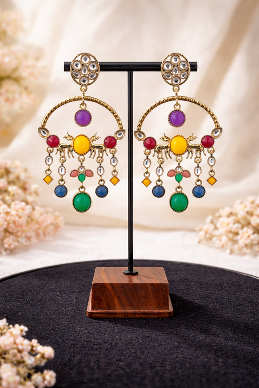 Festive Polki Chandbali Drops