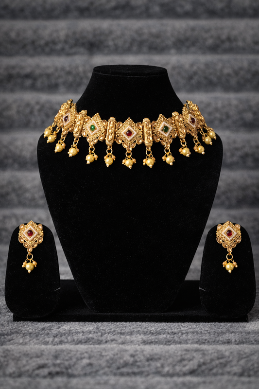 Bridal Heritage Kundan Choker – Wedding & Festive Jewellery Set