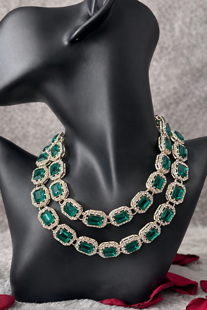 Necklace Set with Statement Earrings & Maang Tikka