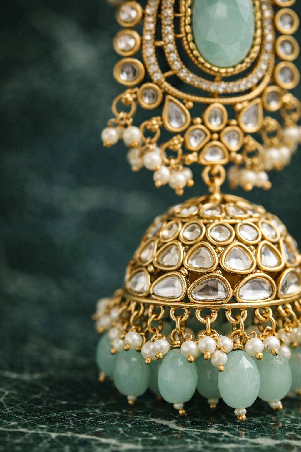 Mint Royale Kundan Jhumka Earrings