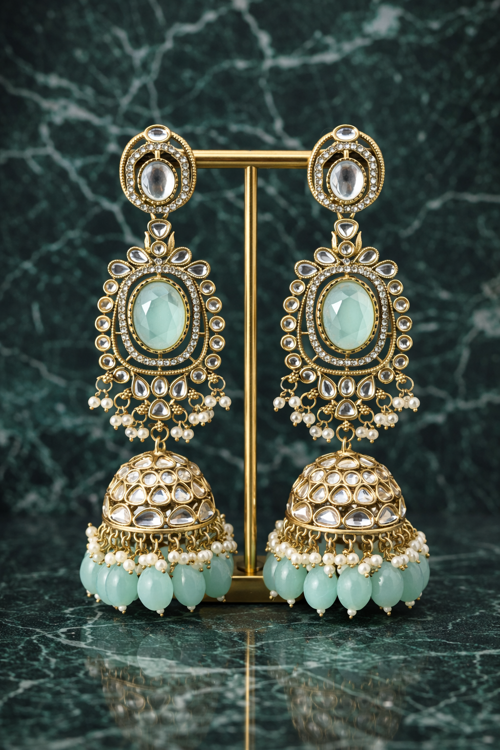 Mint Royale Kundan Jhumka Earrings