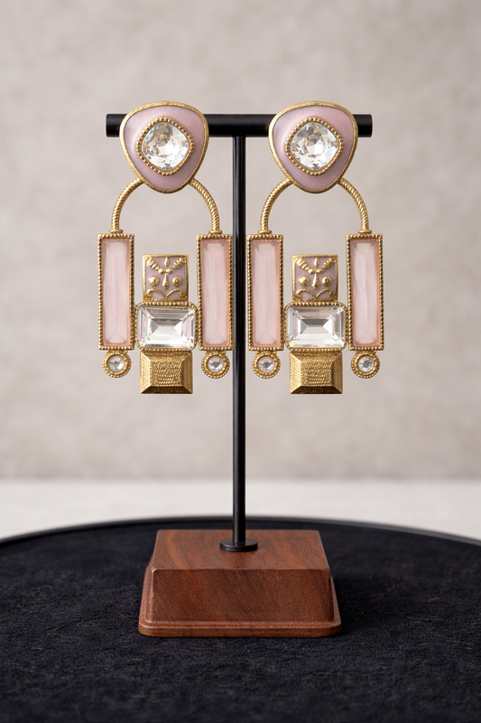 Royal Pink Luxe Drop Earrings