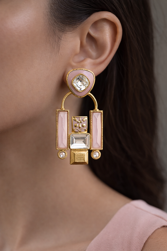 Royal Pink Luxe Drop Earrings