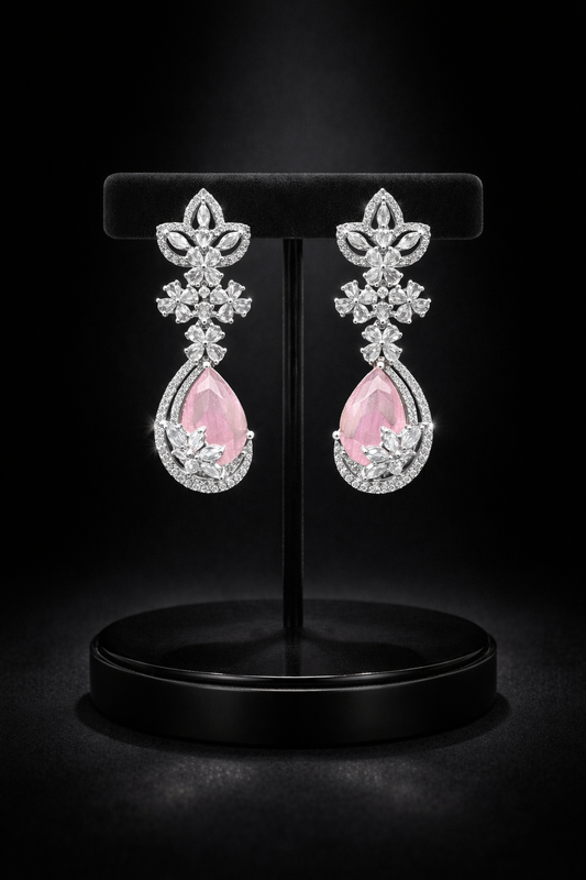 Emerald Luxe Floral AD Earrings