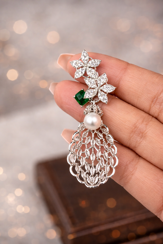 AD Pearl Drop Earrings