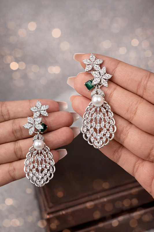 AD Pearl Drop Earrings