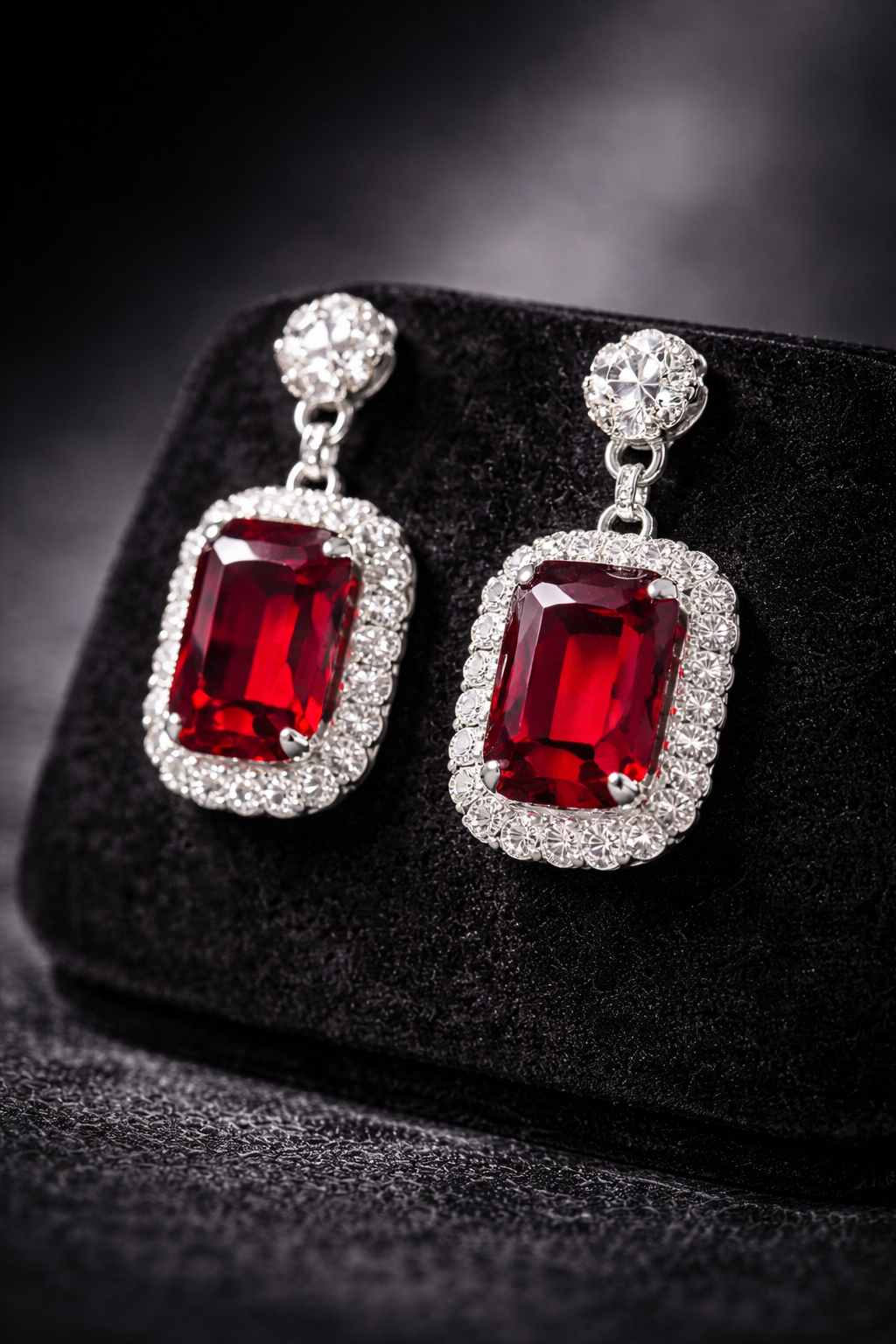 Red Stone Party Wear Necklace Set