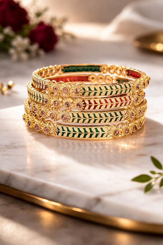 Royal Meher Enamel Stone Bangles
