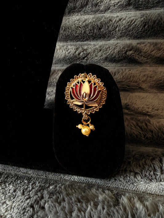 Royal Lotus Meenakari Choker Set – Premium Bridal & Festive Jewellery (With Earrings)